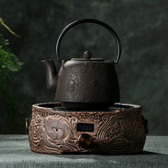 电陶炉陶瓷茶炉电热古朴老岩泥紫砂茶具龙纹防水进口特价包邮煮茶