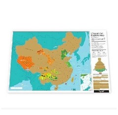 旅行人生探索刮刮地图第二代 旅游必备中国版 记录海报 趣味生活