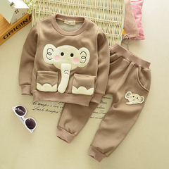 童装男童 宝宝秋装套装2016新款1-3周岁潮儿童韩版纯棉两件套长袖