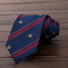 JK制服领带 学院风纹章柄条纹领带 学生校服配饰 男女通用领带
