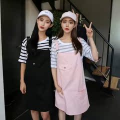 2016夏新 韩国Qnigirls官网正品代购 时尚可爱甜美减龄背带裙