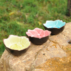 创意冰裂碟 裂纹玫瑰花型碟蘸料碟创意特色日式小碟餐具生日礼物