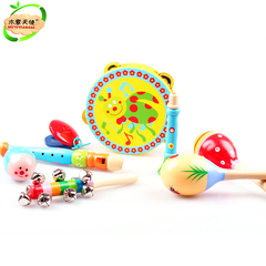 木意天使 木制早教音乐组合8件套 儿童乐器玩具1-2-3周岁