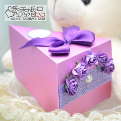 单盒完美演绎 大号紫色创意组合蛋糕盒 婚庆用品喜糖盒