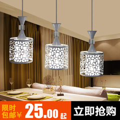 现代简约LED餐厅吊灯三头艺术铁艺饭厅餐桌创意个性吧台灯具灯饰
