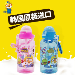 啵乐乐儿童水杯吸管杯韩国进口宝宝水壶小孩喝水婴儿饮水带盖水瓶