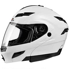 SOL全覆式摩托车头盔四季通用赛车机车揭面盔冬季双镜片全盔LED灯