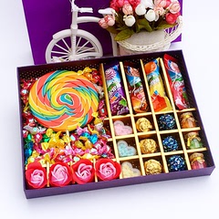 超大棒棒糖礼盒装七彩千纸鹤糖果圣诞节生日礼物送闺蜜巧克力礼品