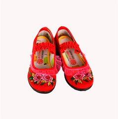 包邮老北京儿童手工布鞋女童鞋民族风绣花鞋舞蹈鞋学生表演出鞋潮