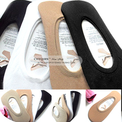 夏季热卖韩国订单简洁船袜黑色\肤色超弹性一脚蹬弹力纤维丝袜女