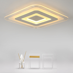 正方形超薄LED简约吸顶灯现代亚克力客厅灯卧室餐厅装饰调光灯具