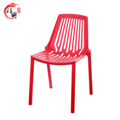 彩色塑料镂空餐椅成人靠背椅浴室防水座椅培训接待洽谈椅餐厅椅子