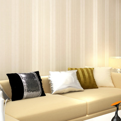 雅衡现代简约无纺布纱线背景壁纸 素色时尚竖条客厅背景F-08墙纸
