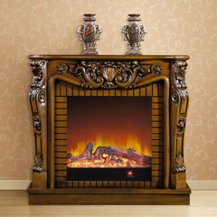 1.2米 欧美式 电壁炉装饰柜 实木壁炉架 取暖壁炉 仿真火焰炉芯