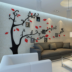 创意树相片框照片墙客厅沙发挂墙组合简约现代卧室亚克力墙面装饰
