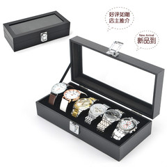 高档豪华开窗手表箱 皮革手表盒 手链收纳盒 手表展示盒子 手表架