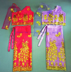 精品女装女童民族服装傣族儿童服舞台装舞蹈服演出服礼服
