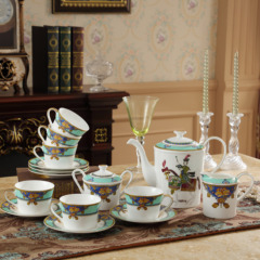 高档欧式15头陶瓷咖啡具套装茶具英式下午茶茶具带托盘创意摆件