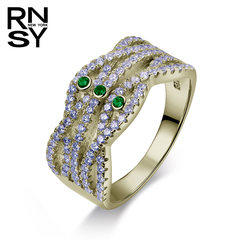 RSNY美国时尚饰品品牌 璀璨星光系列 欧美范人工宝石满钻戒指