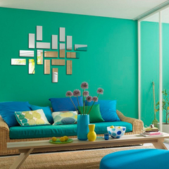 亚克力水晶3d立体镜面墙贴客厅客厅墙壁装饰时尚长方形组合创意贴