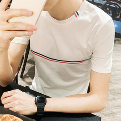 夏季韩版潮男士修身短袖T恤男休闲纯棉体恤半袖青年打底衫衣服男