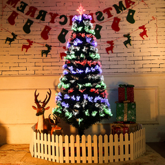 圣诞树2.1米圣诞节发光树LED灯圣诞光纤树酒店商场圣诞装饰品摆件