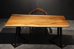 素色乌金木小斑马大板烘干料自然边茶桌工作台书桌尺寸160-72.5-6