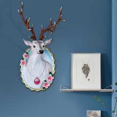 墙上装饰品动物头壁饰欧式挂件服装店铺软装墙面装饰品鹿头壁挂