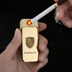 超薄金属电弧防风打火机充电USB创意个性刻字男女电子点烟器定制