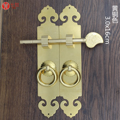 中式古典家具柜门配件纯铜书柜窗户屏风拉手橱柜把手衣柜拉手把手