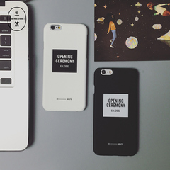 情侣iphone6手机壳简约黑白英文7苹果6s手机壳plus个性磨砂7p硬壳