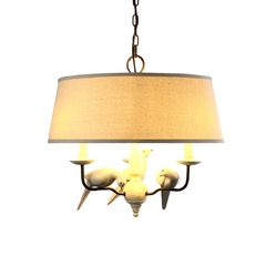 美式乡村吊灯田园地中海风格欧式灯具客厅卧室餐厅灯三头小鸟创意