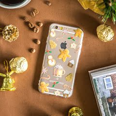 童年可爱卡通姜饼人iPhone7手机壳硅胶苹果6plus保护套超薄软壳