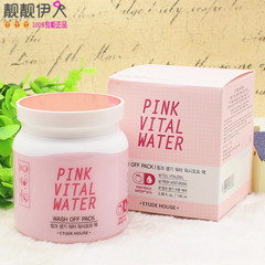 韩国 Etude House爱丽小屋 Pink Vital 水蜜桃粉红活力 水洗面膜