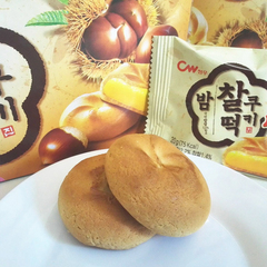 韩国进口食品 青佑九日板栗打糕夹心饼 喜饼松软可口香甜细腻120g