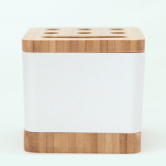 竹木质多功能办公用品桌面收纳盒 创意笔筒文具杂物整理盒
