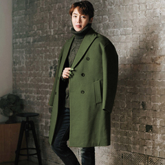 韩国秋冬季男士中长款羊毛呢大衣风衣呢子大衣青年韩版男装外套