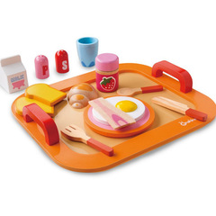 Onshine木制仿真营养早餐面包厨具组 儿童男女宝宝过家家益智玩具