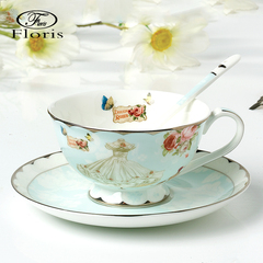 浪漫英欧式咖啡具骨瓷杯碟咖啡杯套装下午茶陶瓷红茶杯碟送勺礼盒