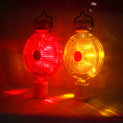 太阳能警示灯路锥闪光灯LED双面光控交通安全施工路障信号灯红黄