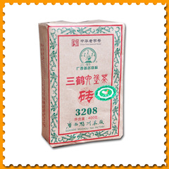 【浩顺商行】梧州茶厂2014年三鹤三级3208六堡砖（400克）  黑茶