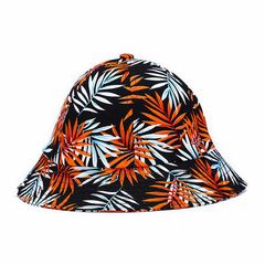 户外旅行太阳帽防紫外线帽韩国渔夫帽纯棉树叶花布遮阳盆帽新品