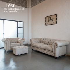 LOST客厅美式家具实木布艺可拆洗沙发组合简约乡村田园沙发