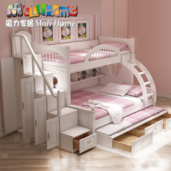 韩式儿童床女孩上下床双层床公主床高低床子母床男孩小孩床母子床