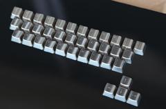 清仓包邮带拔键器金属银色37键个性机械键盘金属键帽字母单只