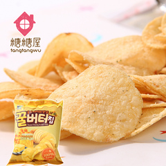 【糖糖屋】韩国进口零食 九日蜂蜜黄油薯片60g非油炸土豆片