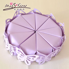 6色入 MISS XIU个性蝴蝶蛋糕喜糖盒子 DIY糖盒 含10小盒