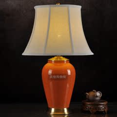 陶瓷台灯现代简约欧式灯饰中式全铜台灯卧室客厅创意台灯高档灯