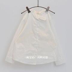 儿童韩版韩版童装女童2016春装新款珍珠领百搭长袖衬衫