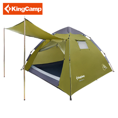 KingCamp帐篷 3-4人 全自动速搭户外露营三层加厚防雨帐篷KT3094